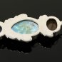 Larimar Gemstone Wire Wrapped Pendant Silver Jewelry Gifts for Her Bohemian Jewelry Default Title