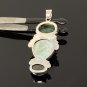 Larimar Gemstone Wire Wrapped Pendant Silver Jewelry Gifts for Her Bohemian Jewelry Default Title