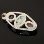 Larimar Gemstone Wire Wrapped Pendant Silver Jewelry Gifts for Her Bohemian Jewelry Default Title