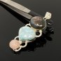 Larimar Gemstone Wire Wrapped Pendant Silver Jewelry Gifts for Her Bohemian Jewelry Default Title