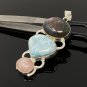 Larimar Gemstone Wire Wrapped Pendant Silver Jewelry Gifts for Her Bohemian Jewelry Default Title