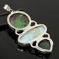 Larimar Gemstone Wire Wrapped Pendant Silver Jewelry Gifts for Her Bohemian Jewelry Default Title
