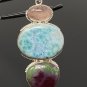 Larimar Gemstone Wire Wrapped Pendant Silver Jewelry Gifts for Her Bohemian Jewelry Default Title