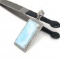 Larimar Gemstone Pendant; NPave Diamond Pendant Sterling Silver Jewelry DIY Pendant Default Title