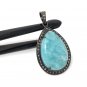 Larimar Gemstone Pendant; Sterling SGemstone Jewelry Bohemian Pendant Gifts for Her Default Title