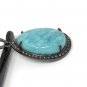 Larimar Gemstone Pendant; Sterling SGemstone Jewelry Bohemian Pendant Gifts for Her Default Title