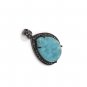 Larimar Gemstone Pendant; Sterling SGemstone Jewelry Bohemian Pendant Gifts for Her Default Title