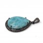 Larimar Gemstone Pendant; Sterling SGemstone Jewelry Bohemian Pendant Gifts for Her Default Title
