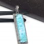Larimar Pendant; Gemstone Bar PendaPave Diamond Pendant Sterling Silver Pendant DIY Default Title