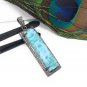Larimar Pendant; Gemstone Bar PendaPave Diamond Pendant Sterling Silver Pendant DIY Default Title
