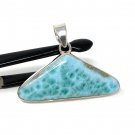 Larimar Pendant; GemSterling Silver Pendant Natural Gemstone Pendant 34mm X 46.45mm Default Title