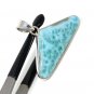 Larimar Pendant; GemSterling Silver Pendant Natural Gemstone Pendant 34mm X 46.45mm Default Title