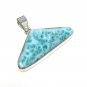 Larimar Pendant; GemSterling Silver Pendant Natural Gemstone Pendant 34mm X 46.45mm Default Title