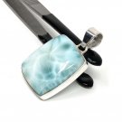 Larimar Pendant; GemsSterling Silver Pendant Natural Gemstone Pendant 40mm X 23.5mm Default Title