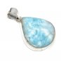 Larimar Pendant; GSterling Silver Pendant Natural Gemstone Pendant 41.5mm x 29.35mm Default Title