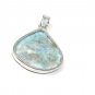 Larimar Pendant; GSterling Silver Pendant Natural Gemstone Pendant 41.5mm x 29.35mm Default Title