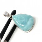 Larimar Pendant; GemSterling Silver Pendant Natural Gemstone Pendant 42.35 x 23.5mm Default Title