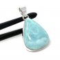 Larimar Pendant; GemSterling Silver Pendant Natural Gemstone Pendant 42.35 x 23.5mm Default Title