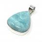 Larimar Pendant; GemSterling Silver Pendant Natural Gemstone Pendant 42.35 x 23.5mm Default Title