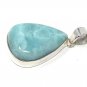 Larimar Pendant; GemSterling Silver Pendant Natural Gemstone Pendant 42.35 x 23.5mm Default Title