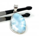 Larimar Pendant; GemSterling Silver Pendant Natural Gemstone Pendant 43.5 x 23.15mm Default Title