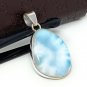 Larimar Pendant; GemSterling Silver Pendant Natural Gemstone Pendant 43.5 x 23.15mm Default Title