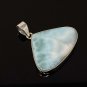 Larimar Pendant; GemSterling Silver Pendant Natural Gemstone Pendant 43.75mm X 42mm Default Title