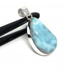 Larimar Pendant; GemstoSterling Silver Pendant Natural Gemstone Pendant 43mm X 21mm Default Title