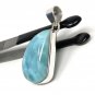 Larimar Pendant; GemstoSterling Silver Pendant Natural Gemstone Pendant 43mm X 21mm Default Title