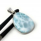 Larimar Pendant; GemsSterling Silver Pendant Natural Gemstone Pendant 43mm X 25.3mm Default Title