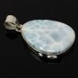 Larimar Pendant; GemsSterling Silver Pendant Natural Gemstone Pendant 43mm X 25.3mm Default Title