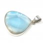 Larimar Pendant; GemSterling Silver Pendant Natural Gemstone Pendant 44mm x 33.35mm Default Title