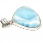 Larimar Pendant; GemSterling Silver Pendant Natural Gemstone Pendant 44mm x 33.35mm Default Title