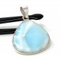 Larimar Pendant; GemSterling Silver Pendant Natural Gemstone Pendant 44mm x 33.35mm Default Title