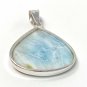 Larimar Pendant; GemSterling Silver Pendant Natural Gemstone Pendant 44mm x 33.35mm Default Title