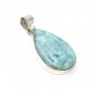 Larimar Pendant; GemstoSterling Silver Pendant Natural Gemstone Pendant 45mm x 23mm Default Title