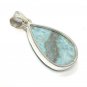 Larimar Pendant; GemstoSterling Silver Pendant Natural Gemstone Pendant 45mm x 23mm Default Title