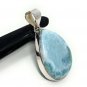 Larimar Pendant; GemSterling Silver Pendant Natural Gemstone Pendant 46mm X 26.75mm Default Title