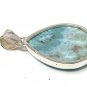 Larimar Pendant; GemSterling Silver Pendant Natural Gemstone Pendant 46mm X 26.75mm Default Title