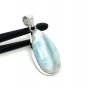 Larimar Pendant; GSterling Silver Pendant Natural Gemstone Pendant 47.25mm x 19.5mm Default Title