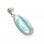 Larimar Pendant; GSterling Silver Pendant Natural Gemstone Pendant 47.25mm x 19.5mm Default Title