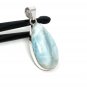 Larimar Pendant; GSterling Silver Pendant Natural Gemstone Pendant 47.25mm x 19.5mm Default Title