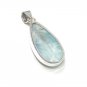 Larimar Pendant; GSterling Silver Pendant Natural Gemstone Pendant 47.25mm x 19.5mm Default Title