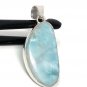Larimar Pendant; GSterling Silver Pendant Natural Gemstone Pendant 47.3mm X 19.35mm Default Title