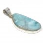 Larimar Pendant; GSterling Silver Pendant Natural Gemstone Pendant 47.3mm X 19.35mm Default Title