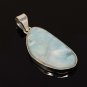 Larimar Pendant; GSterling Silver Pendant Natural Gemstone Pendant 47.3mm X 19.35mm Default Title
