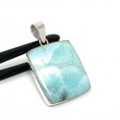 Larimar Pendant; GemsSterling Silver Pendant Natural Gemstone Pendant 47mm x 30.5mm Default Title