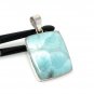 Larimar Pendant; GemsSterling Silver Pendant Natural Gemstone Pendant 47mm x 30.5mm Default Title