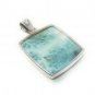 Larimar Pendant; GemsSterling Silver Pendant Natural Gemstone Pendant 47mm x 30.5mm Default Title