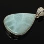 Larimar Pendant; GemstoSterling Silver Pendant Natural Gemstone Pendant 48.25x 27mm Default Title